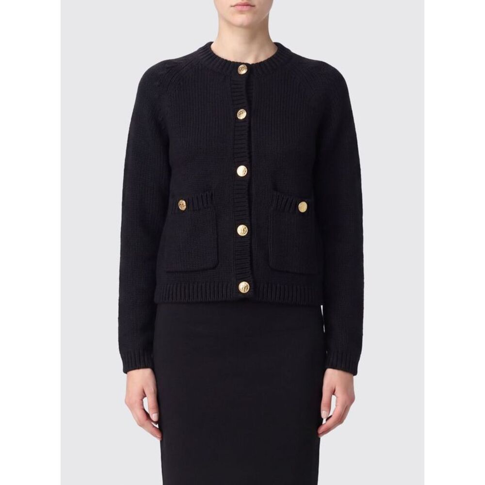 Toteme Women Toteme Cotton Crewneck Jumper With Buttoned Patch Pockets